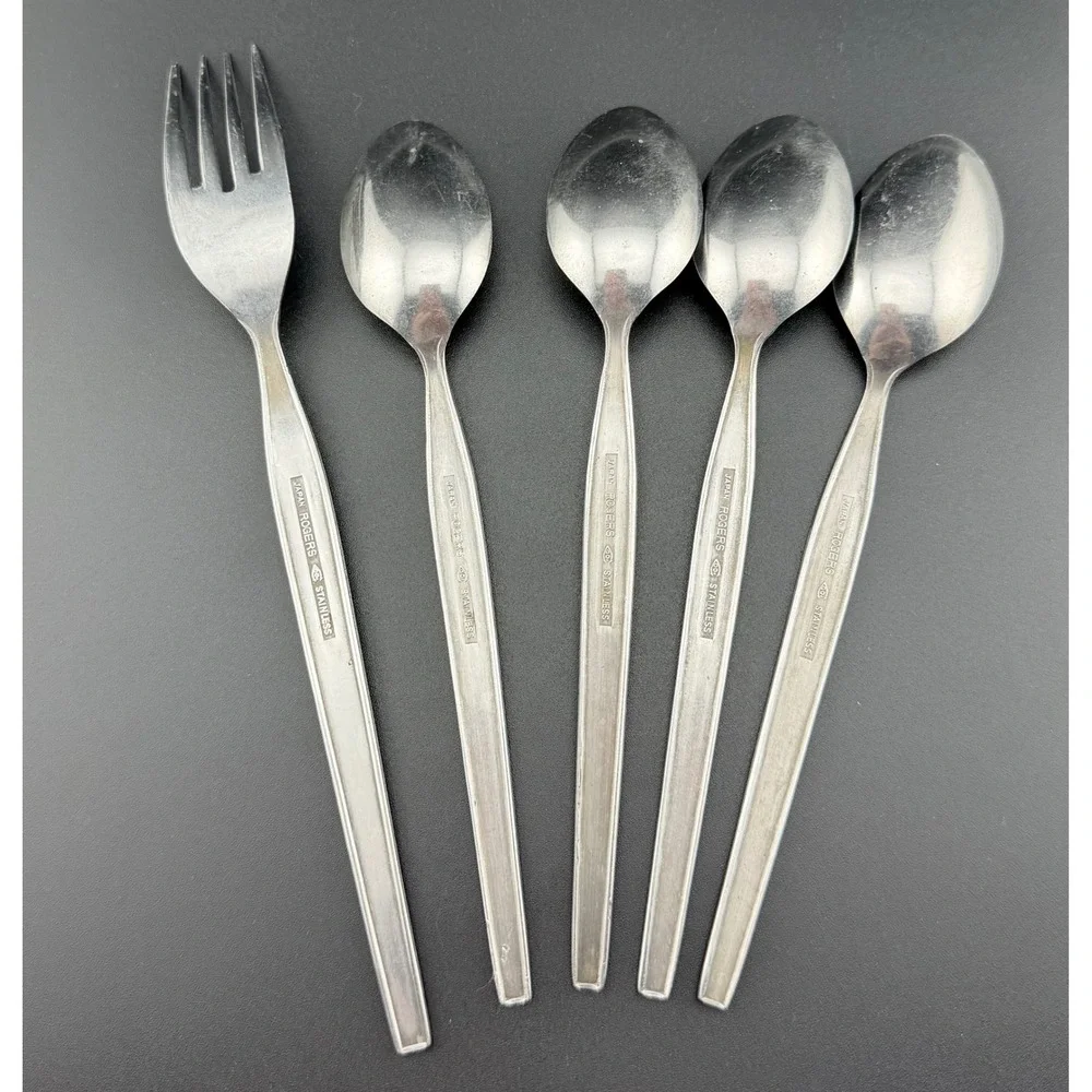 Rogers Ensenada Flatware 5pc Stainless 1 Fork‎ 4 Teaspoons Replacements READ